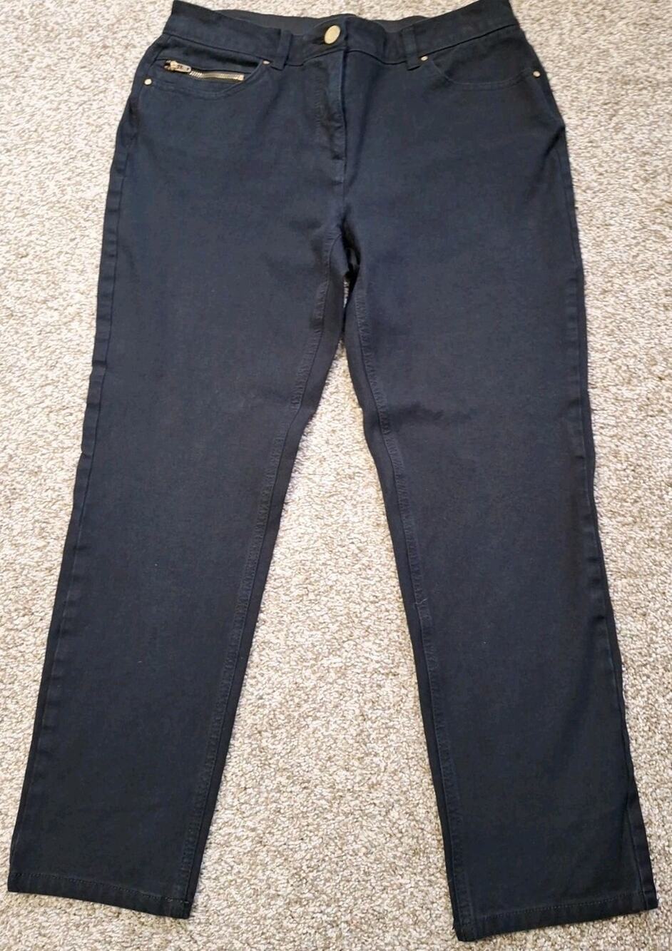 Chico's SO Slimming Women Ankle Hi Rise Black Stretch Pants 0.5 Size 4/6